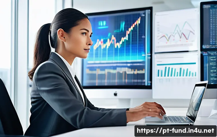 펀드투자상담사로서 실무 환경의 변화 - **Prompt:** A highly professional female investment consultant, aged late 30s, with a confident and ...