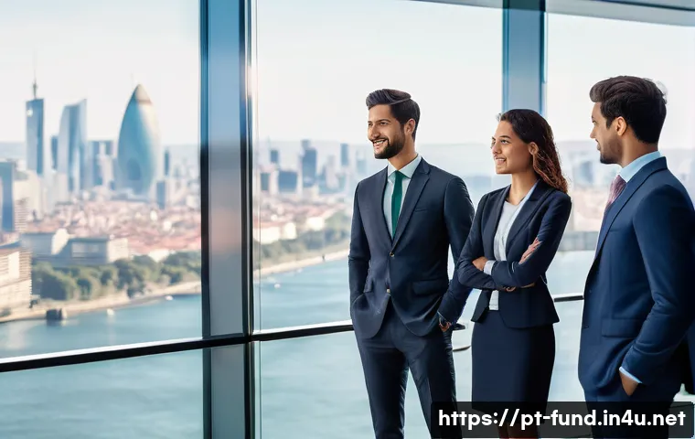 펀드투자상담사 자격증과 관련된 혜택 - **Prompt:** A diverse group of young, professionally dressed financial advisors and clients from Por...