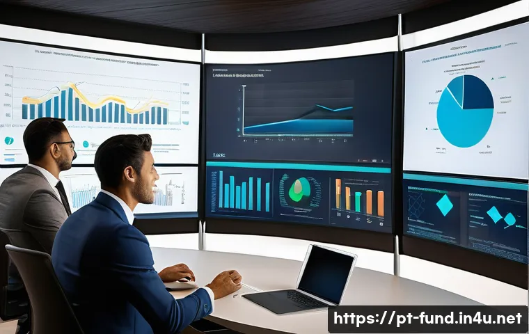 펀드투자상담사 직업 전망 - A modern Brazilian investment consultant in a sleek office environment, dressed professionally in bu...
