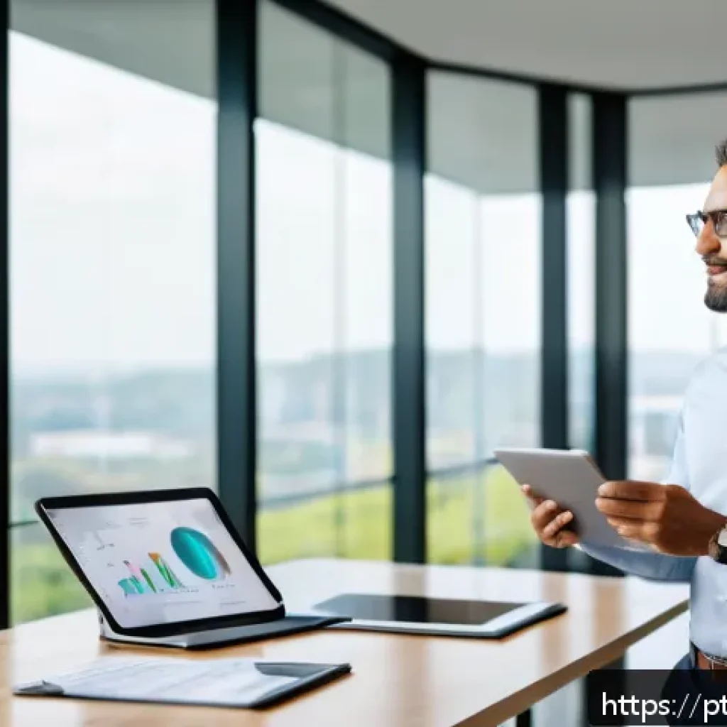 펀드투자상담사로서의 사회적 책임 - A professional financial advisor in a modern office setting, engaging in a transparent conversation ...